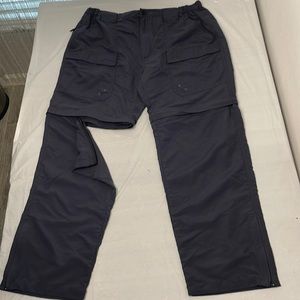 World Wide Sportsman Nylon Convertible pants shorts mens 30x30 navy blue fishing